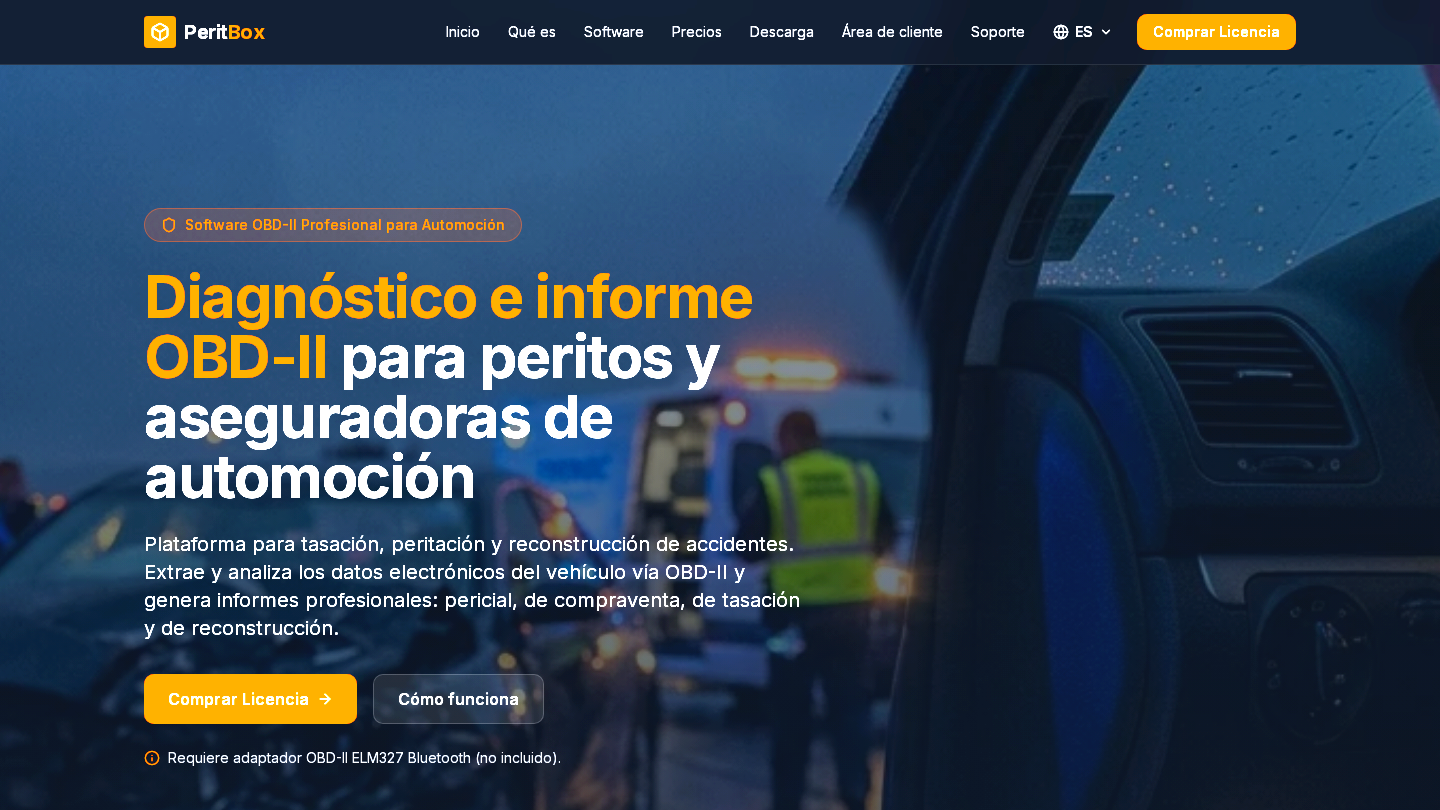 PeritBox — Web diseñada por Web&Go