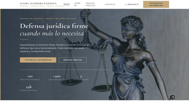 Isabel Summers — Web diseñada por Web&Go